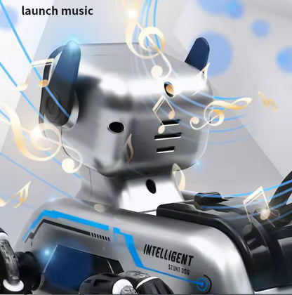 Remote & Watch Control 8-Wheel Stunt Spray Robot Dog Toy