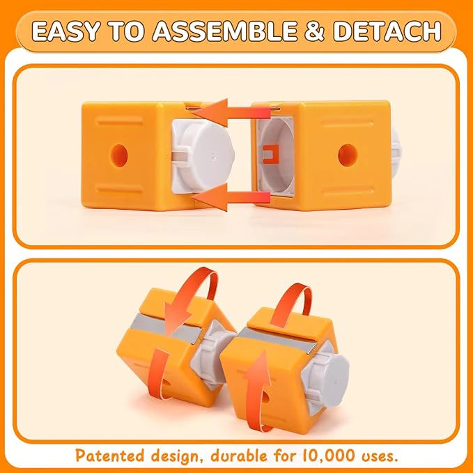 DIY Magnetic Rail Electric Train Track Set For Kids