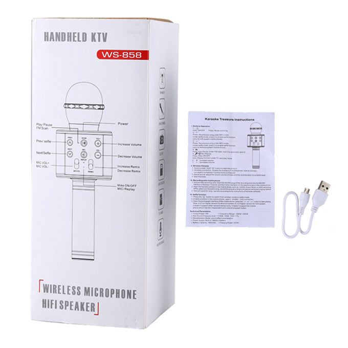Wireless Bluetooth Karaoke Microphone | Portable Handheld KTV Speaker for Kids & Adults